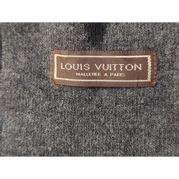 Louis Vuitton LV Gray & Black Monogram Damier Logomania Scarf Pre-Owned - Picture 14 of 14